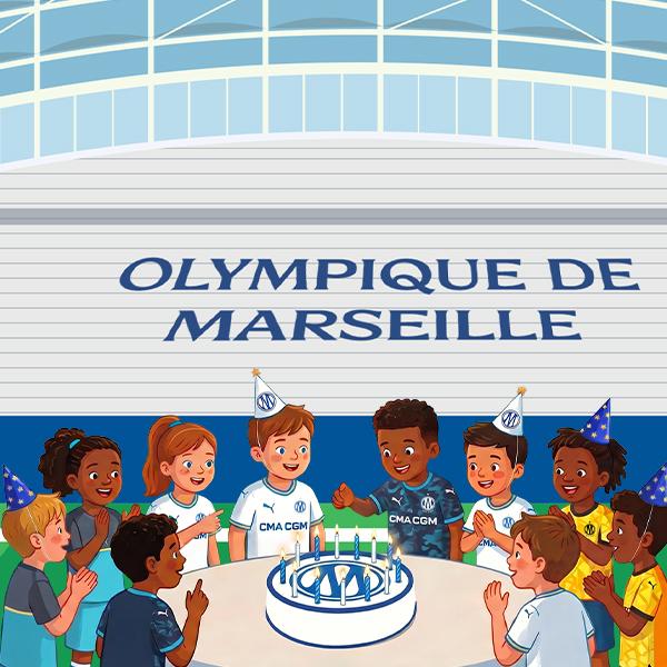 Affiche représentant des enfants avec un gâteau
